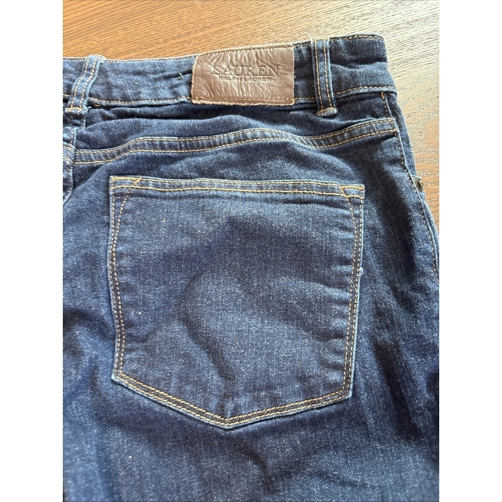 Lauren Ralph Lauren Straight Denim Jeans Womens Size 6 Dark Blue Mid Rise EUC - Picture 8 of 12